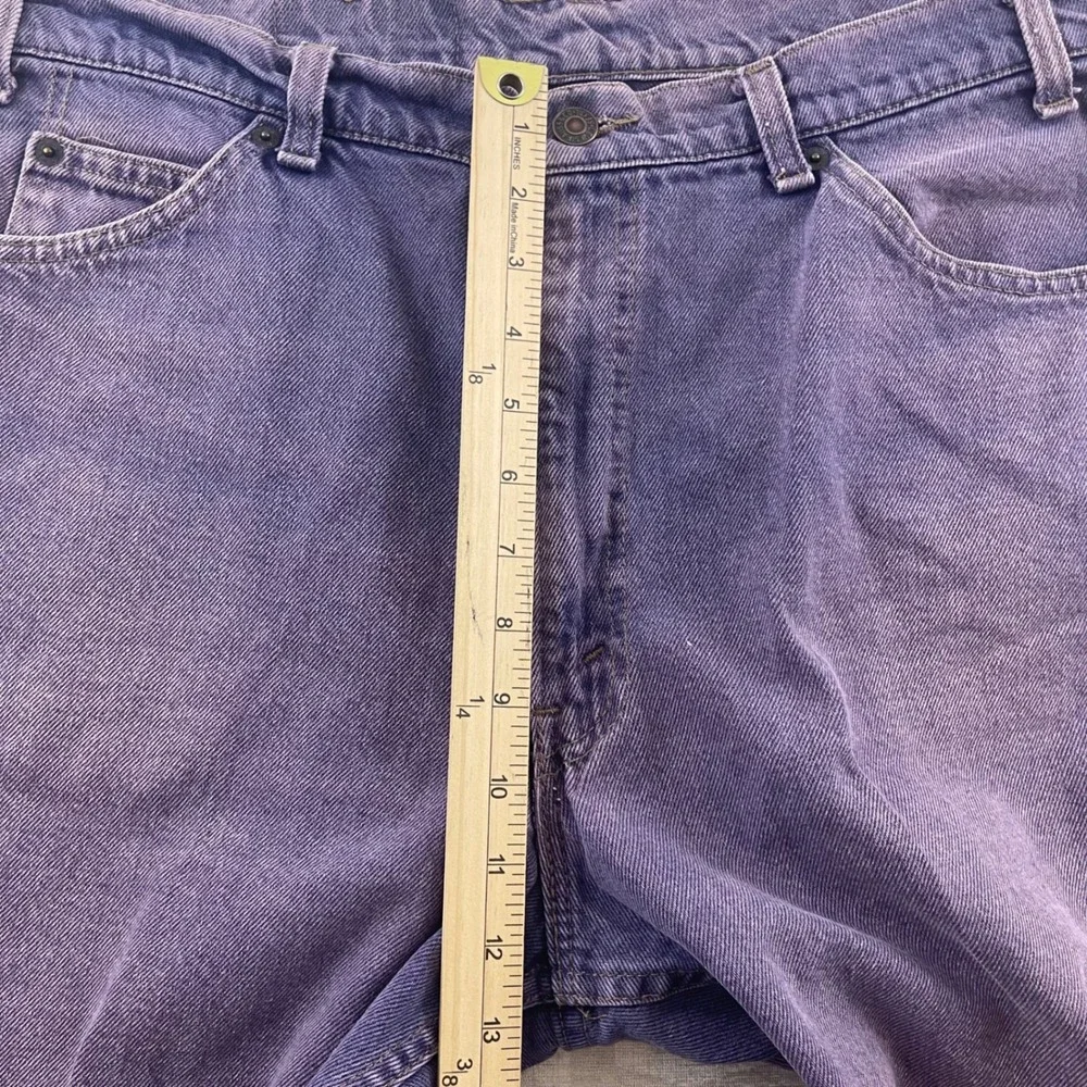 Levi Strauss 550 Mens Purple Denim Shorts Size 38x L Vintage Blue Tab USA Made - Picture 5 of 9